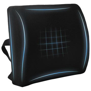 vidaXL Rugkussen Zwart Traagschuim 35,5 x 30 x 12 cm, Verzenden, Nieuw, Zwart