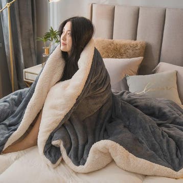 Luxe Dubbelzijdige Wol Pluche Deken - Warm & Comfortabel voo, Huis en Inrichting, Verzenden, Nieuw