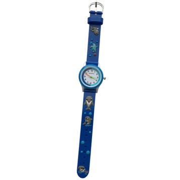 Fako - Kinderhorloge - 3D - Dolfijn - Blauw, Verzenden, Nieuw