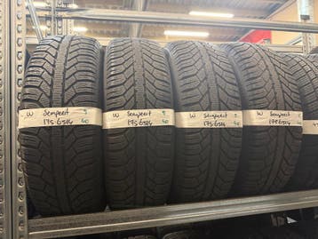 175-65-14 Semperit Winterbanden 5mm Incl Montage 175 65 14, Auto-onderdelen, Ophalen, 14 inch, Gebruikt, 175 mm