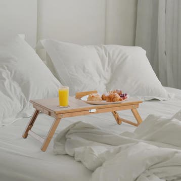Bamboe Laptoptafel Bedtafel met Verstelbare Hoogte en Kantel, Computers en Software, Verzenden, Nieuw