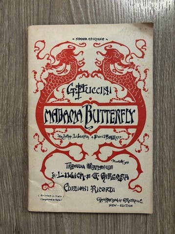 Puccini Giacomo - 1 St. Edition Madama Butterfly Rare First, Antiek en Kunst
