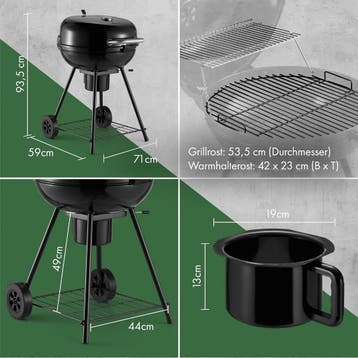 Houtskool BBQ - Smoker Barbecue - Houtskoolbarbecue - Zwart, Verzenden, Zo goed als nieuw