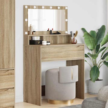 vidaXL Slaapkamer Kaptafels Sonoma Eiken 80 x 39,6 x 135 cm, Verzenden, Nieuw