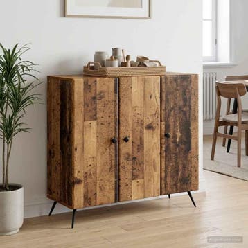 vidaXL Dressoir Oud hout 89 x 34,5 x 80 cm Bewerkt hout, Verzenden, Nieuw, Overige houtsoorten, Minder dan 50 cm