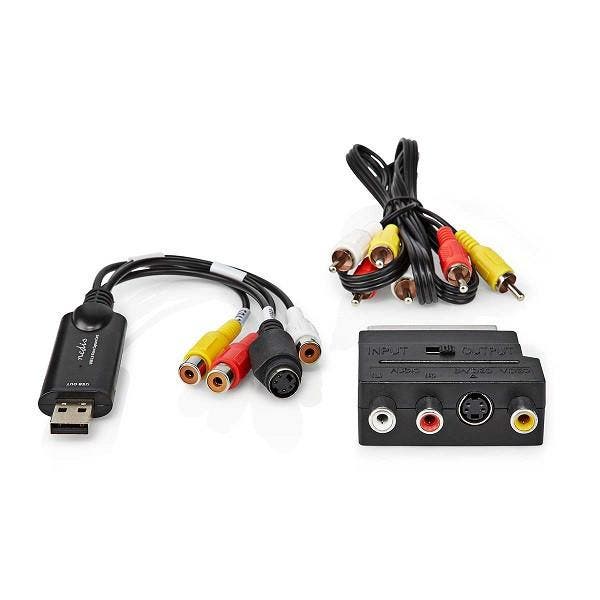 USB video grabber | Nedis | USB 2.0 (Inclusief software), Computers en Software, Pc- en Netwerkkabels, Nieuw, Verzenden