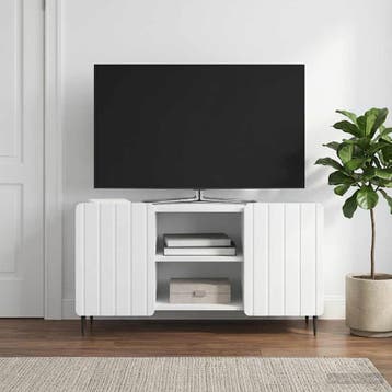vidaXL TV-kast Wit 102 x 34,5 x 52 cm Bewerkt hout, Minder dan 50 cm, Verzenden, Nieuw, Minder dan 100 cm