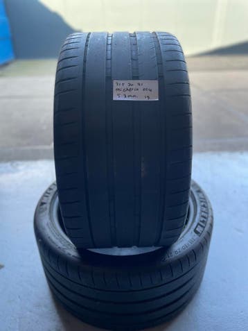 315/30/21 MICHELIN PILOT SPORT 4 5,3MM 2STUKS 360,- (2019), Gebruikt, Band(en), Personenwagen, 315 mm