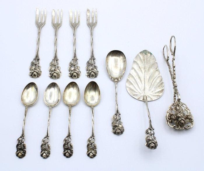 HILDESHEIMER ROSE - Bestekset (11) - Zilver - HILDESHEIMER, Antiek en Kunst, Antiek | Goud en Zilver