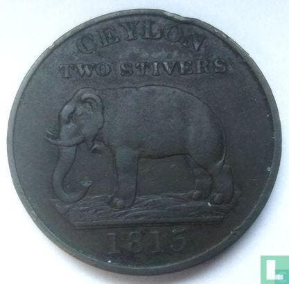 Ceylon 2 stivers 1815, Postzegels en Munten, Munten | Azië, Losse munt, Verzenden