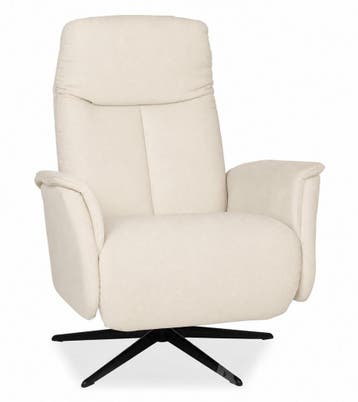 Relaxfauteuil Hekendorp - relaxfauteuils - Creme, Nieuw, Stof
