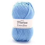 DROPS Merino Extra Fine Uni Colour - 19 droomblauw - Wol G, Hobby en Vrije tijd, Breien en Haken, Ophalen of Verzenden, Nieuw