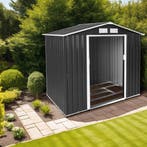 Tuinhuis met zadeldak - grijs/wit, Verzenden, Nieuw