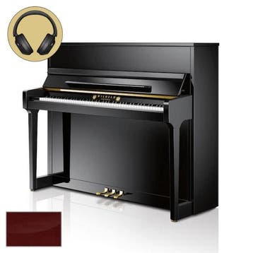 Wilhelm Schimmel W 118T TwinTone MP messing silent piano, Nieuw, Bruin, Piano