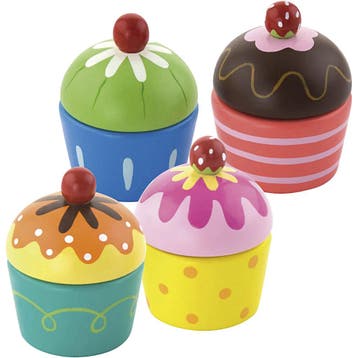 VIGA cupcakes, afm 4x5,5 cm, 4 onderdelen/ 1 doos, Nieuw