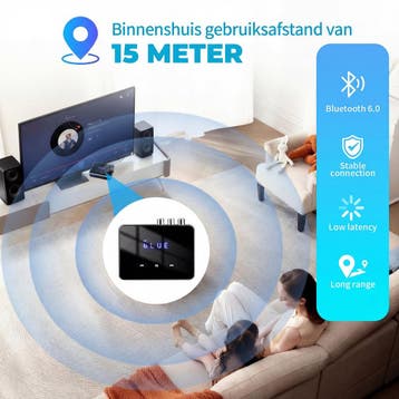 Bluetooth Transmitter &amp; Receiver 3 in 1 - BT 6.0 - 3.5MM, Ophalen of Verzenden, Zo goed als nieuw