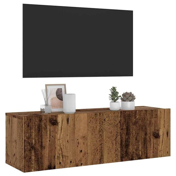 vidaXL Tv-wandmeubel 100x30x30 cm bewerkt hout oud, Huis en Inrichting, Kasten | Televisiemeubels, Nieuw, Overige houtsoorten