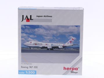 Schaal 1:500 Herpa 512862 JALways Boeing 747-100 Herpa Wi..., Hobby en Vrije tijd, Ophalen of Verzenden, Gebruikt