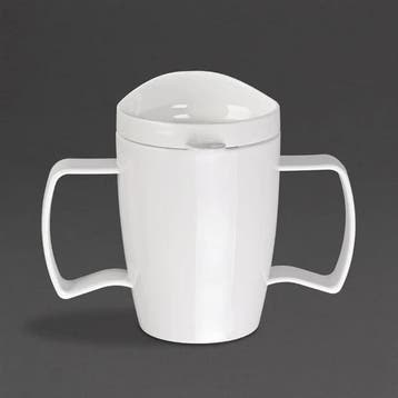 Kristallon Heritage drinkbeker met deksel | 300ml wit | 4..., Verzenden