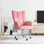 vidaXL Relaxstoel fluweel roze, Verzenden, Nieuw