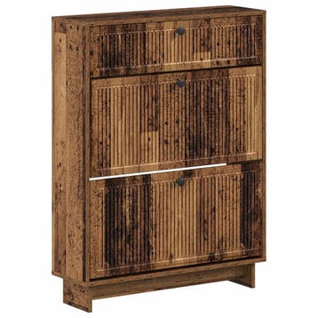 vidaXL Schoenenkast EDE 78 x 24 x 103 cm Bewerkt hout Oud, Verzenden, Nieuw