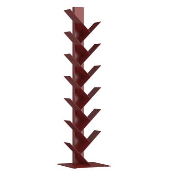 Boekenkast Eksjö staand boomvorm 180x100x35 cm rood [en.casa, Verzenden, Nieuw