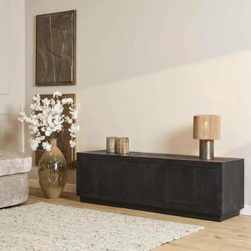 Tv meubel Brussel Black | 150 cm | Starfurn, Ophalen of Verzenden, Nieuw