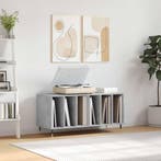 vidaXL Platenkast 100x38x48 cm bewerkt hout betongrijs, Verzenden, Nieuw