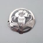 Zilver, Art Deco, Lelie - Broche - Handarbeit, Aurel Knödlel