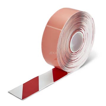 PermaStripe waarschuwingstape - Wit & Rood - Anti - slip -, Verzenden