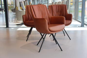 5x eetkamerstoel Gealux Francisco/Miami Draai functie Leer, Huis en Inrichting, Ophalen of Verzenden, Nieuw, Leer, Design, modern