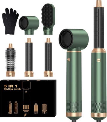 OKWRAP Airbrush 5-in-1 Haarstyler - Retoerdeal 74% off, Ophalen of Verzenden, Gebruikt, Haarverzorging