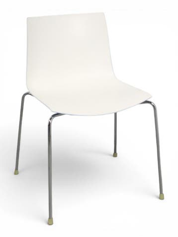 Arper Catifa 46 vergaderstoel, wit/blauw, Ophalen of Verzenden, Gebruikt, Wit