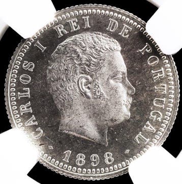 Portugal. D. Carlos I (1889-1908). 100 Reis 1898 - NGC - MS, Postzegels en Munten, Munten | Europa | Niet-Euromunten