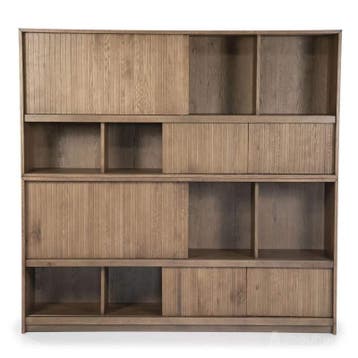 Kabinet Milo - 180cm - Bruin - 96211 - kasten woonkamer, Nieuw, Overige materialen