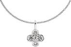 Diamonfire - Zilveren collier met hanger 45 cm - Bloem - 4, Verzenden, Nieuw