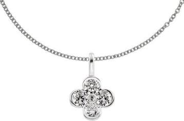 Diamonfire - Zilveren collier met hanger 45 cm - Bloem - 4, Verzenden, Nieuw