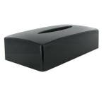 Facial tissue box houder zwart kunststof, Verzenden