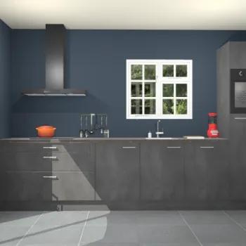 Beton zwarte keuken Sofia 27759, Huis en Inrichting, Keuken | Complete keukens, Verzenden, Nieuw
