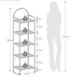 Boekenkast Goud met Glas – 5 Niveaus, Elegant en Modern, Verzenden, Nieuw