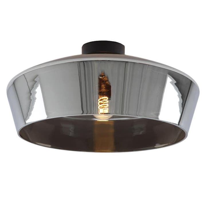 Moderne plafonnière grijs, Manus, Huis en Inrichting, Lampen | Plafondlampen, Nieuw, Glas, Ophalen of Verzenden