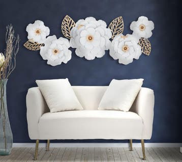 IJZEREN WANDPANEEL WIT DECOR 158X9X60 - 321460000, Ophalen of Verzenden, Nieuw