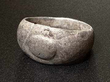 Oud-Romeins Silver Nice, klassieke ring met een ovale