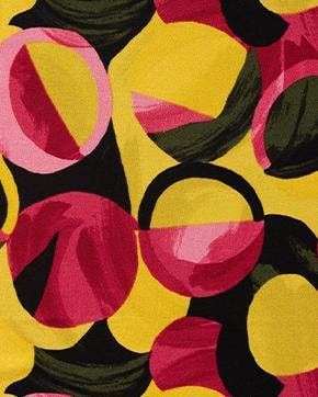 Viscose Satijn Abstract Lime, Nieuw, Groen