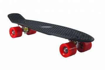 Sajan - Skateboard - Penny board - Zwart-Rood - 22.5 inch -, Verzenden, Nieuw, Skateboard