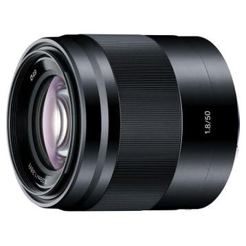 Sony E 50mm f/1.8 OSS objectief Zwart (SEL50F18B.AE) -, Verzenden, Gebruikt, Sony