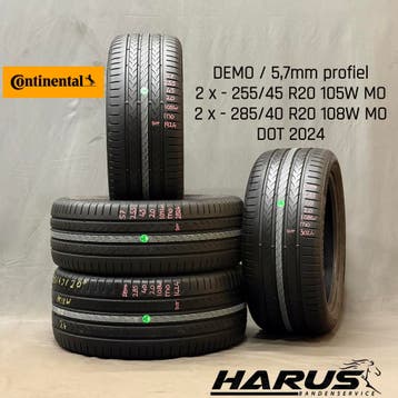 255/45/20 285/40/20 MO Continental zomerbanden 5,7/demo 4X, Auto-onderdelen, Banden en Velgen, Gebruikt, 285 mm, Ophalen of Verzenden