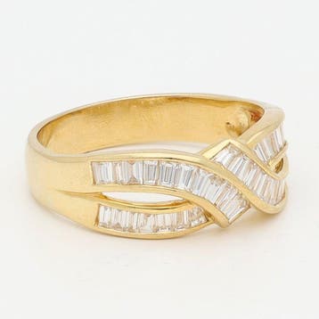 Ring - 18 karaat Geel goud Diamant (Natuurlijk), Nieuw