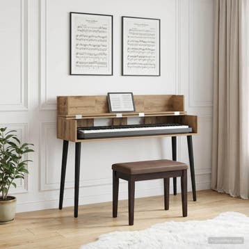 vidaXL studiobureau Artisanaal eiken 130 x 40 x 19,5 cm, Verzenden, Nieuw