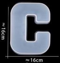 Siliconenmal letter c voor epoxy resin, zeep en kaarsen 16, Hobby en Vrije tijd, Ophalen of Verzenden, Nieuw